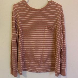 stars above striped pink and white soft bouncy long sleeve